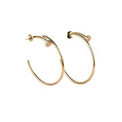 [Amore]JUSTE EARRINGS GOLD DIAMONDS 1.8MM