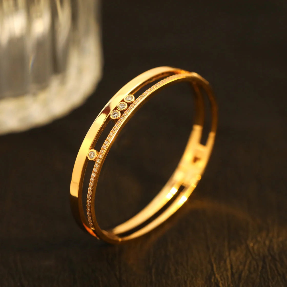 [Amore]Move Romane Diamond Bangle Bracelet