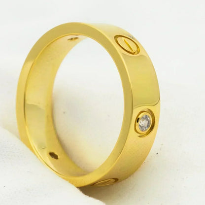 [Amore]LOVE RING 5.5MM 3 DIAMONDS GOLD