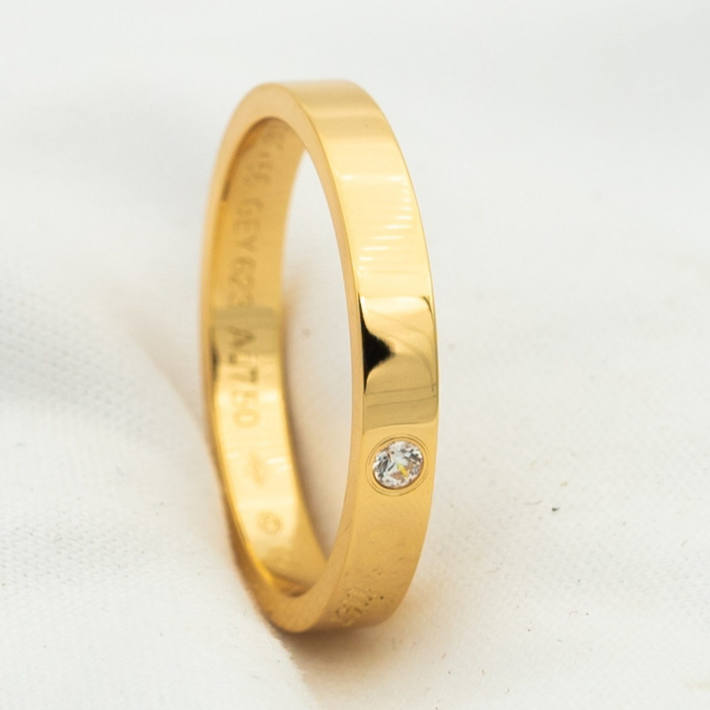 [Amore]LOVE RING 4MM 1 DIAMOND