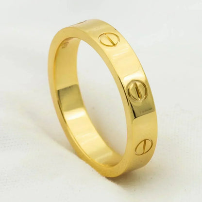 [Amore]LOVE RING 4MM 1 DIAMOND GOLD