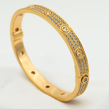 [Amore]LOVE BRACELET 6.1MM DIAMOND-PAVED 10 BIG DIAMONDS