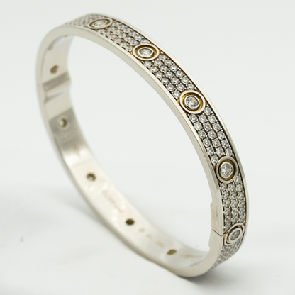 [Amore]LOVE BRACELET 6.1MM DIAMOND-PAVED 10 BIG DIAMONDS