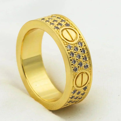 [Amore]LOVE RING 5.5MM DIAMONDS PAVED