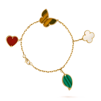 [Amore]LUCKY SPRING 5 MOTIF GOLD BRACELET