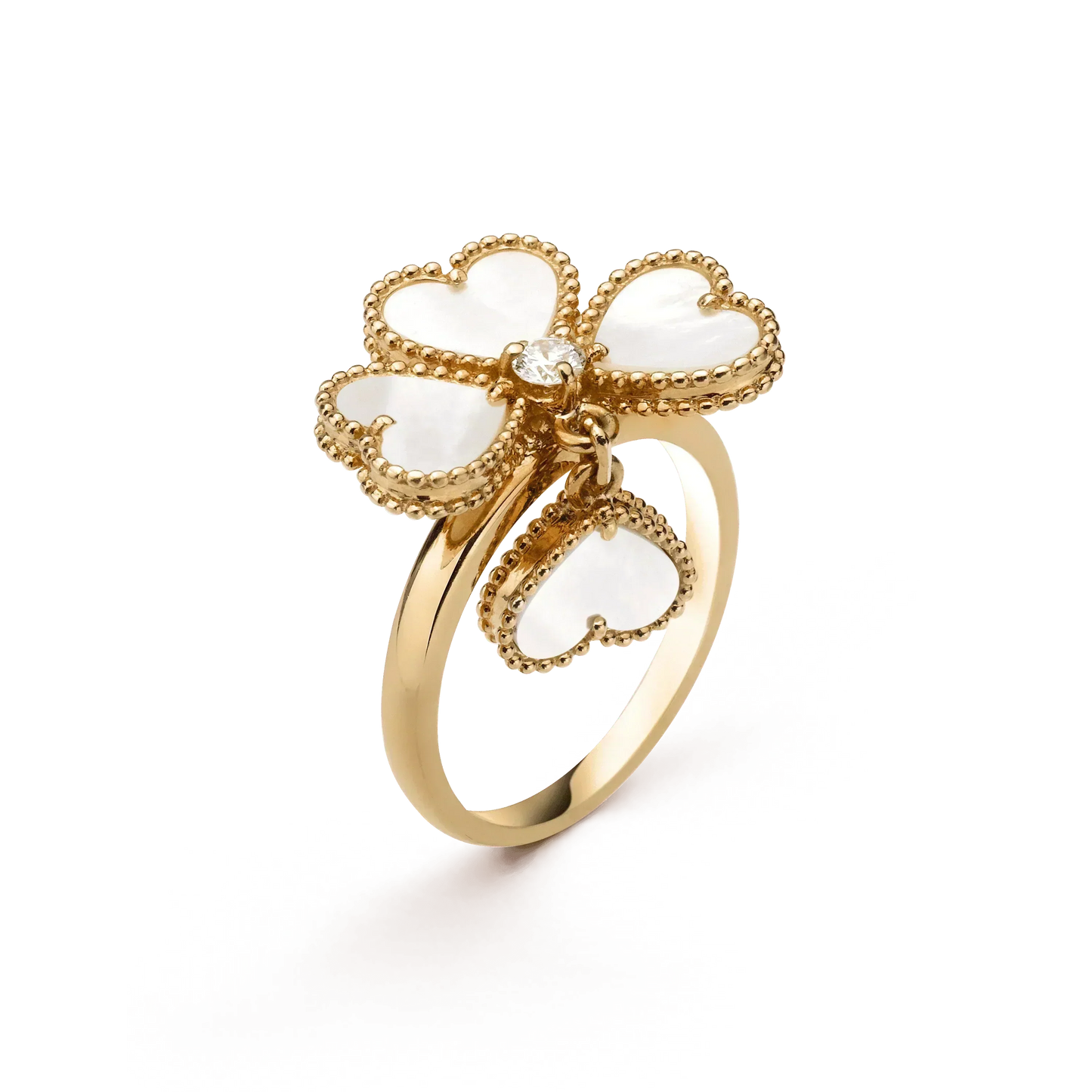 [Amore]SWEET CLOVER WHITE MOP RING