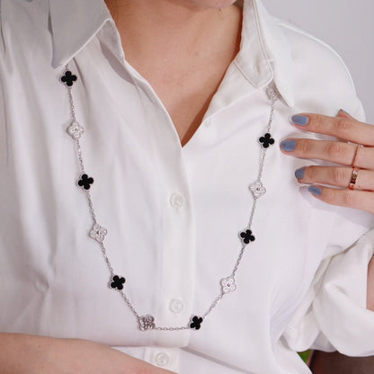 [Amore]CLOVER 20 MOTIFS ONYX DIAMOND SILVER