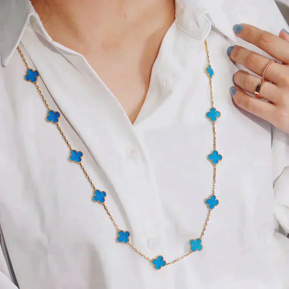 [Amore]CLOVER 20 MOTIFS TURQUOISE GOLD
