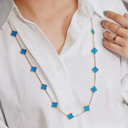 [Amore]CLOVER 20 MOTIFS TURQUOISE GOLD