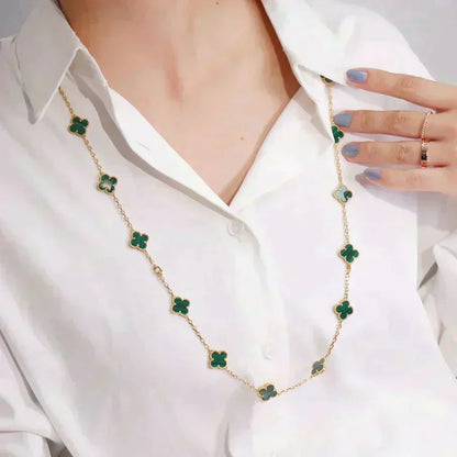 [Amore]CLOVER 20 MOTIFS MALACHITE GOLD