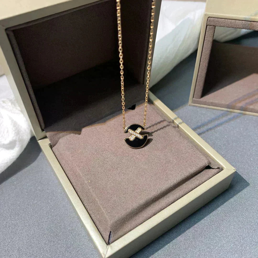 [Amore]JEUX DE ROSE GOLD DIAMOND NECKLACE