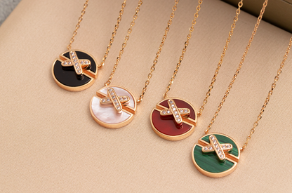 [Amore]JEUX DE PINK GOLD DIAMOND NECKLACE