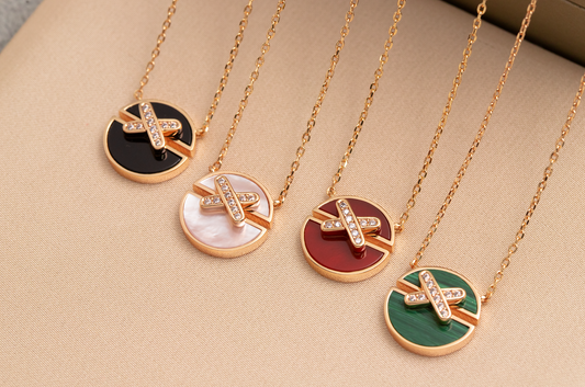 [Amore]JEUX DE PINK GOLD DIAMOND NECKLACE