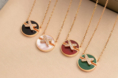 [Amore]JEUX DE ROSE GOLD DIAMOND NECKLACE