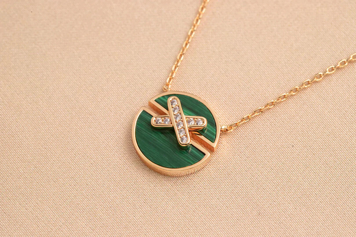 [Amore]JEUX DE ROSE GOLD DIAMOND NECKLACE