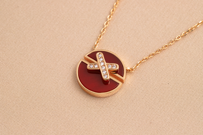 [Amore]JEUX DE PINK GOLD DIAMOND NECKLACE