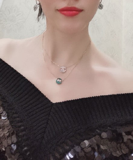 [Amore]JEUX DE PINK GOLD DIAMOND NECKLACE