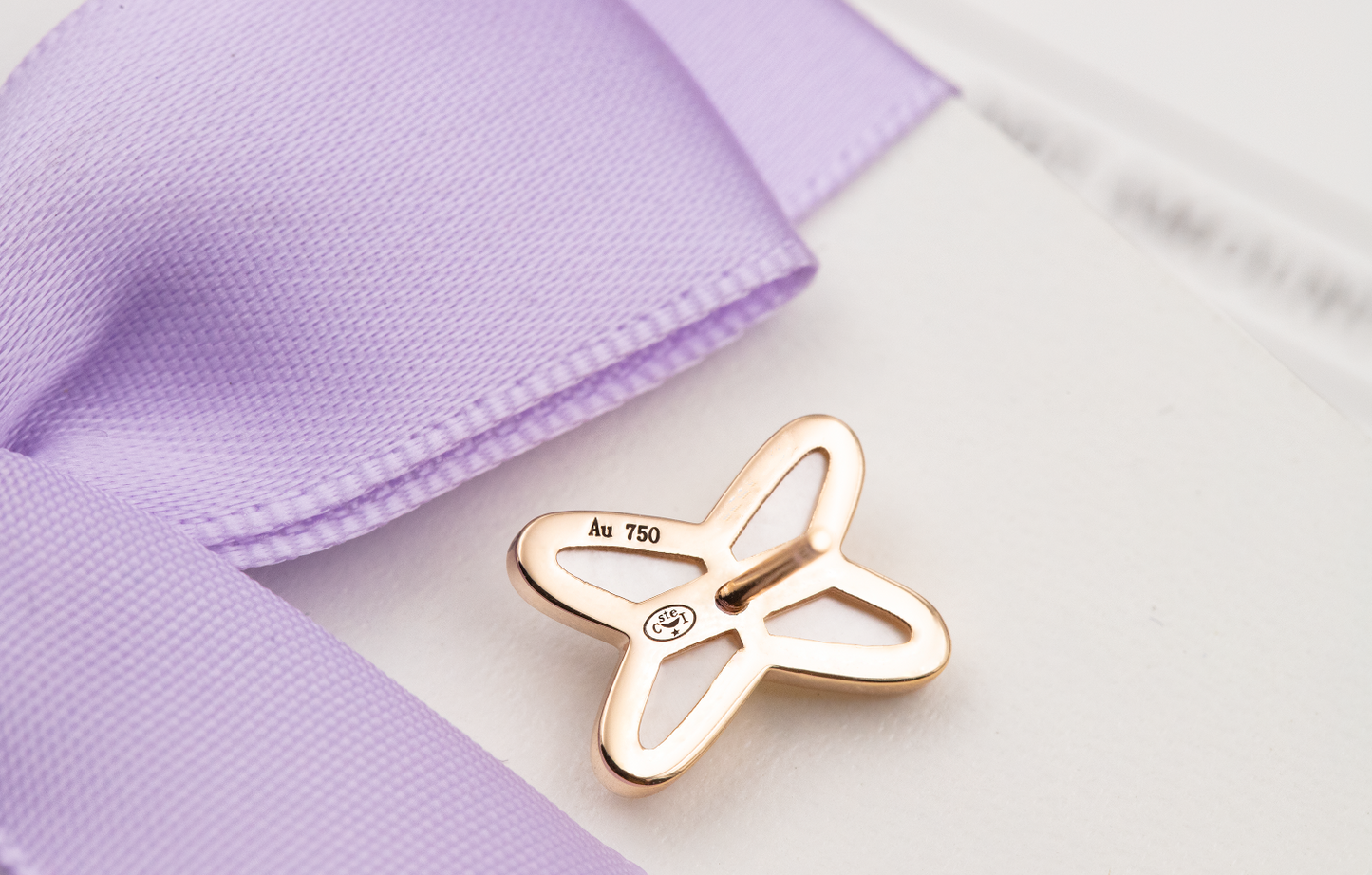 [Amore]JEUX DE WHITE MOP ROSE GOLD DIAMOND EARRINGS