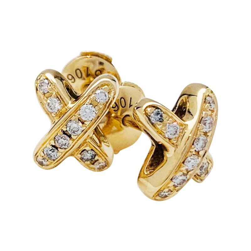 [Amore]JEUX DE GOLD DIAMOND EARRINGS