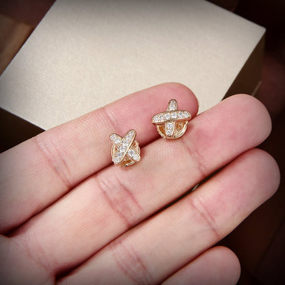 [Amore]JEUX DE GOLD DIAMOND EARRINGS