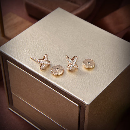 [Amore]JEUX DE GOLD DIAMOND EARRINGS
