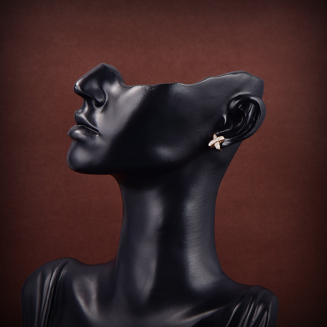 [Amore]JEUX DE GOLD DIAMOND EARRINGS