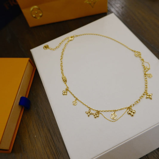 [Amore]BLOOMING SUPPLE NECKLACE BRASS