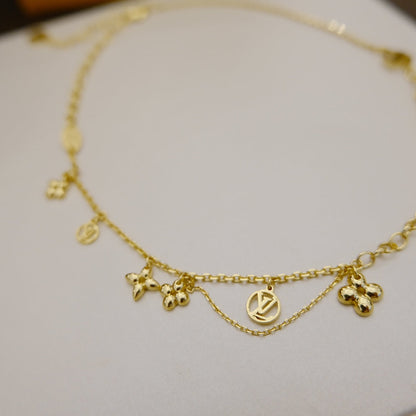 [Amore]BLOOMING SUPPLE NECKLACE BRASS