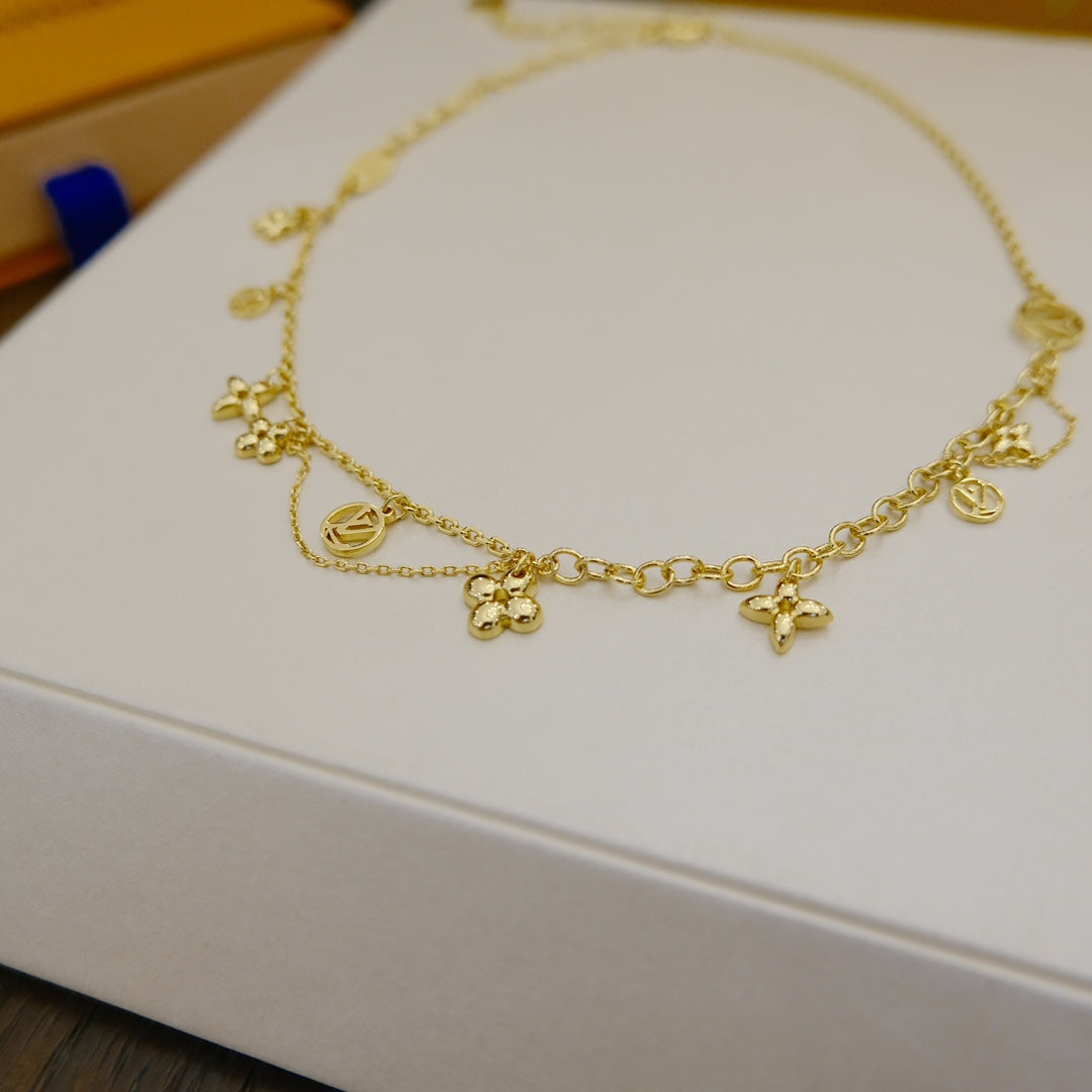 [Amore]BLOOMING SUPPLE NECKLACE BRASS