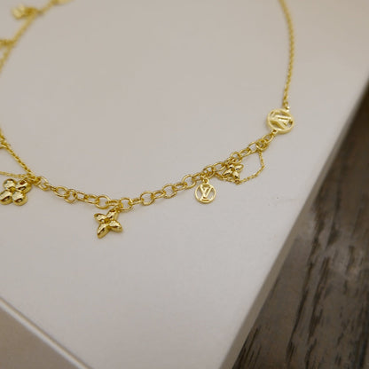 [Amore]BLOOMING SUPPLE NECKLACE BRASS