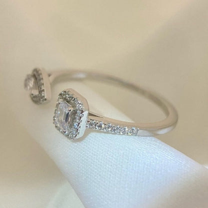 [Amore]MY TWIN TOI & MOI SILVER DIAMOND RING
