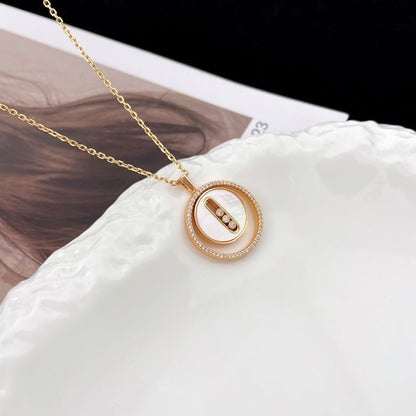 [Amore]LUCKY MOVE MM NACRE BLANCHE DIAMOND NECKLACE