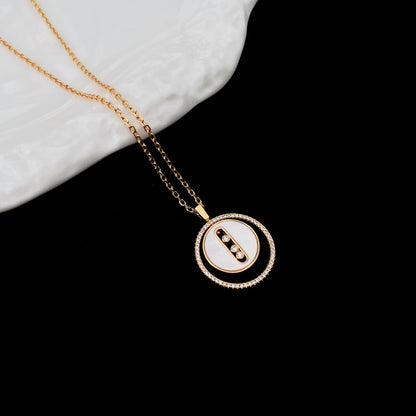 [Amore]LUCKY MOVE MM NACRE BLANCHE DIAMOND NECKLACE