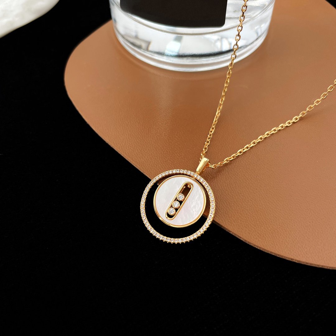 [Amore]LUCKY MOVE MM NACRE BLANCHE DIAMOND NECKLACE