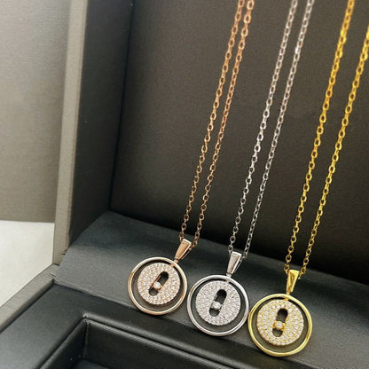 [Amore]LUCKY MOVER PM PAVED NECKLACE