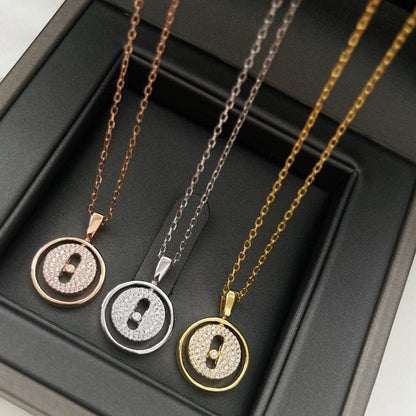[Amore]LUCKY MOVER PM PAVED NECKLACE