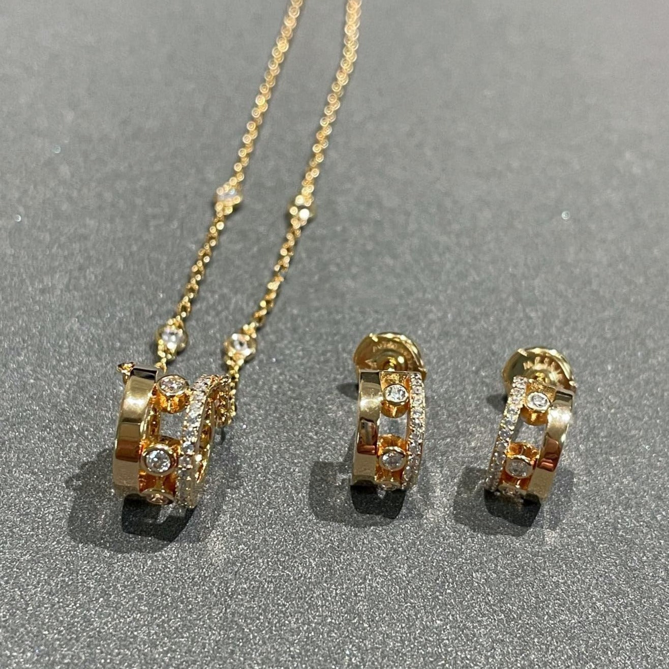 [Amore]CHAIN MOVE ROMANE PEDAND NECKLACE