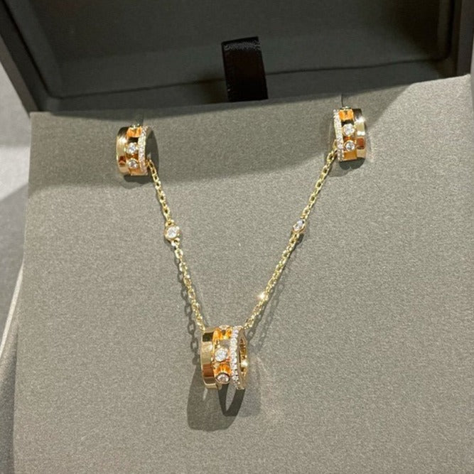 [Amore]CHAIN MOVE ROMANE PEDAND NECKLACE