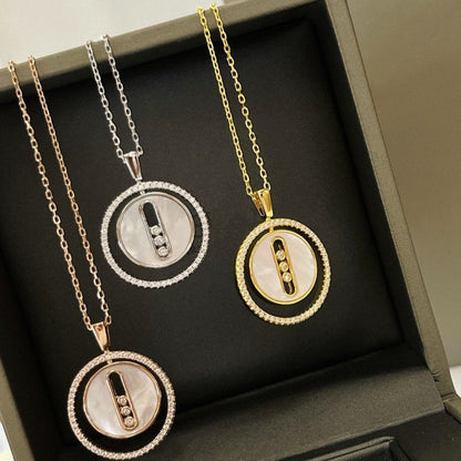 [Amore]LUCKY MOVE MM NACRE BLANCHE DIAMOND NECKLACE