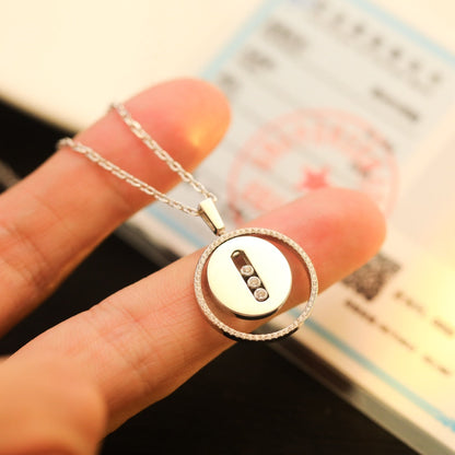 [Amore]LUCKY MOVE MM SILVER DIAMOND NECKLACE