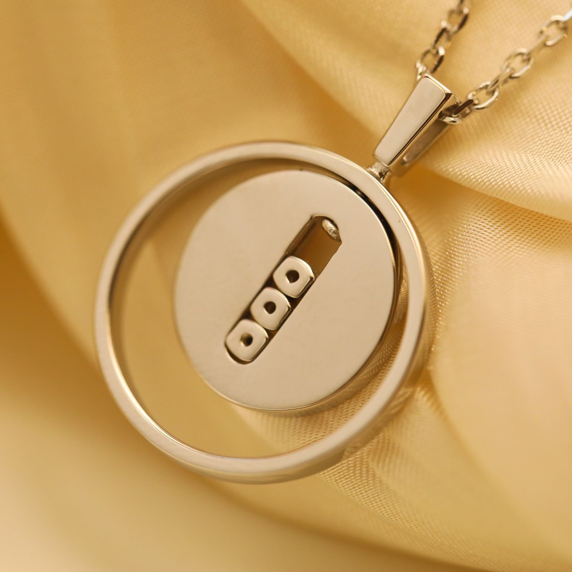 [Amore]LUCKY MOVE MM SILVER DIAMOND NECKLACE