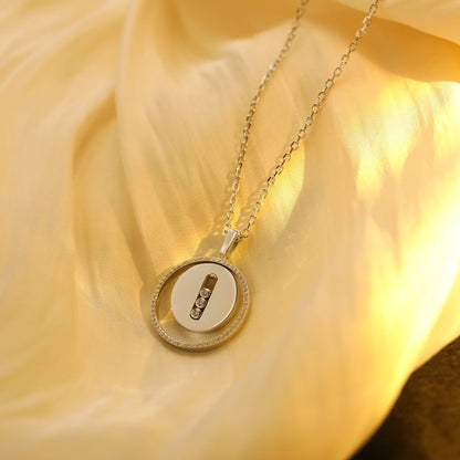 [Amore]LUCKY MOVE MM SILVER DIAMOND NECKLACE