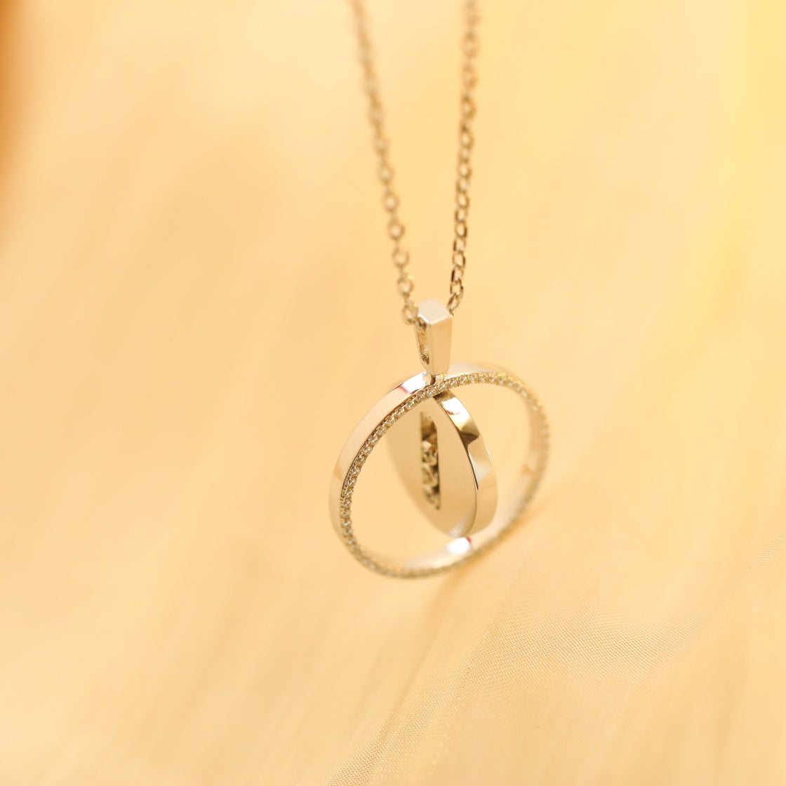 [Amore]LUCKY MOVE MM SILVER DIAMOND NECKLACE