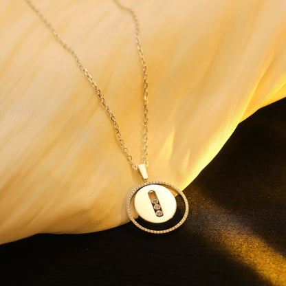 [Amore]LUCKY MOVE MM SILVER DIAMOND NECKLACE