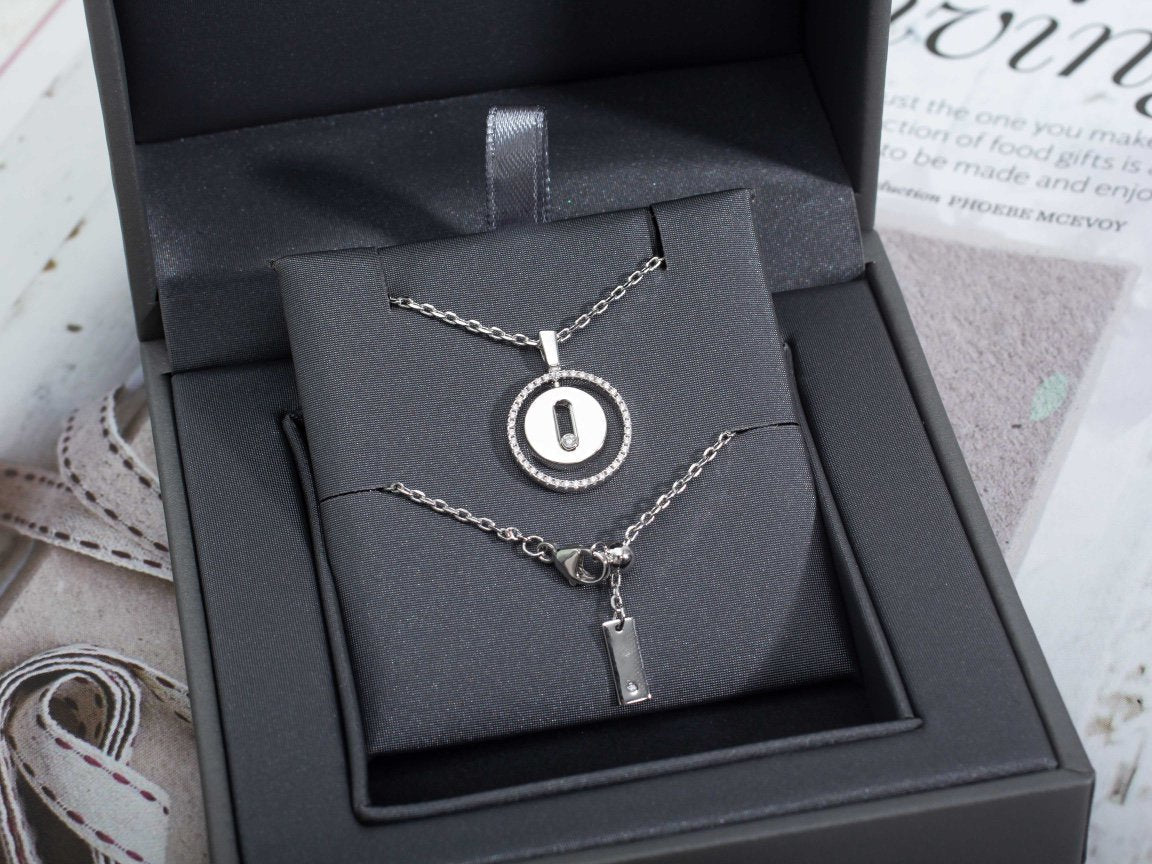 [Amore]LUCKY MOVE PM NECKLACE SILVER DIAMOND