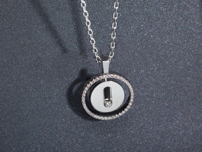 [Amore]LUCKY MOVE PM NECKLACE SILVER DIAMOND