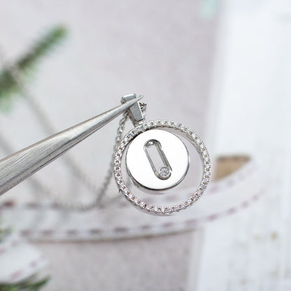 [Amore]LUCKY MOVE PM NECKLACE SILVER DIAMOND