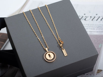 [Amore]LUCKY MOVE PM NECKLACE PINK GOLD DIAMOND