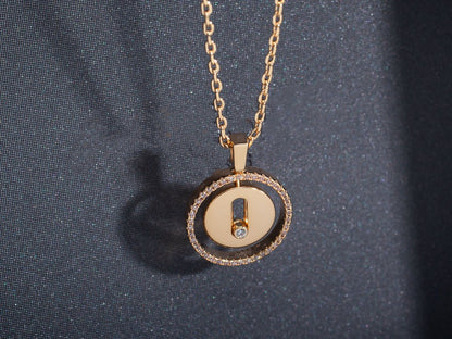 [Amore]LUCKY MOVE PM NECKLACE PINK GOLD DIAMOND