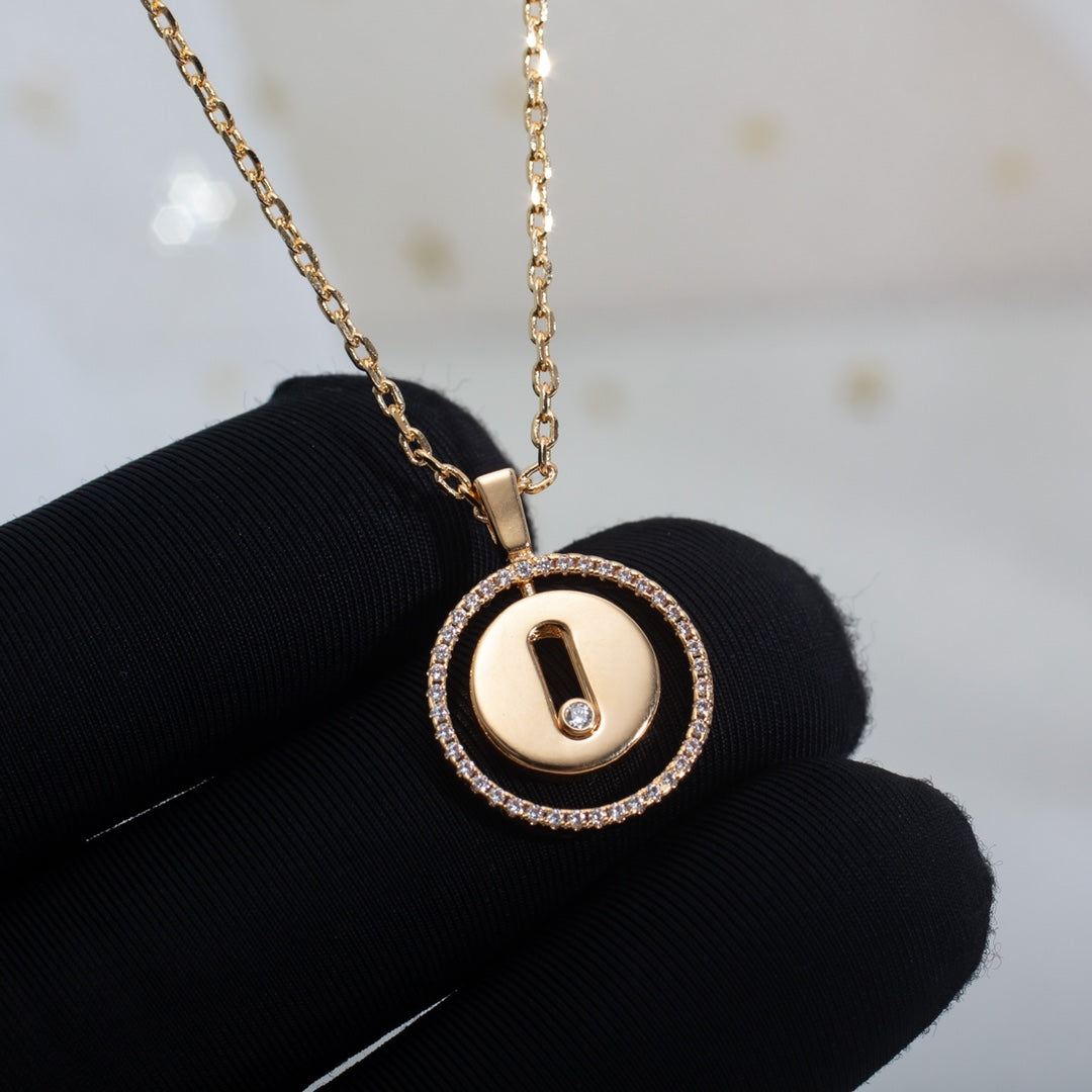 [Amore]LUCKY MOVE PM NECKLACE PINK GOLD DIAMOND